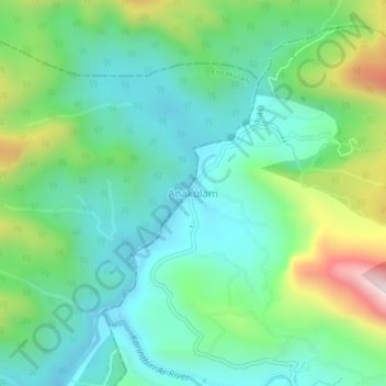 Topografische Karte Elephant Pond, Höhe, Relief