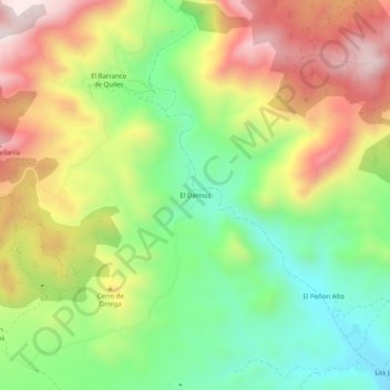 Topografische Karte El Daimuz, Höhe, Relief