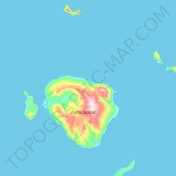 Topografische Karte Kepulauan Babar, Höhe, Relief