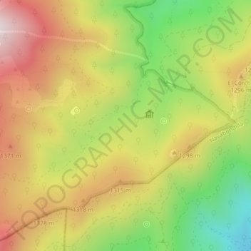 Topografische Karte El Castañar, Höhe, Relief