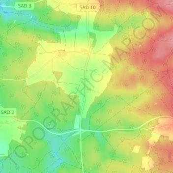 Topografische Karte Kirchenbuch, Höhe, Relief