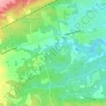 Topografische Karte Dundas Valley Conservation Area, Höhe, Relief