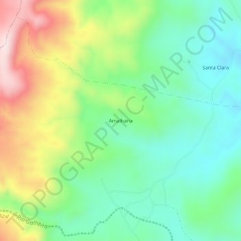 Topografische Karte Amalharia, Höhe, Relief