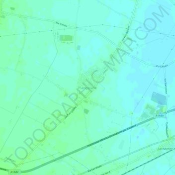 Topografische Karte Piangipane, Höhe, Relief