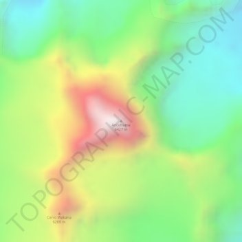 Topografische Karte Ancohuma, Höhe, Relief