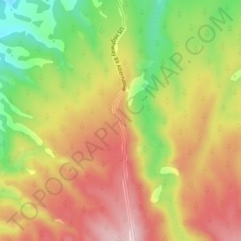 Topografische Karte Le Fevre Overlook, Höhe, Relief