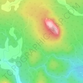Topografische Karte Itcha Range, Höhe, Relief
