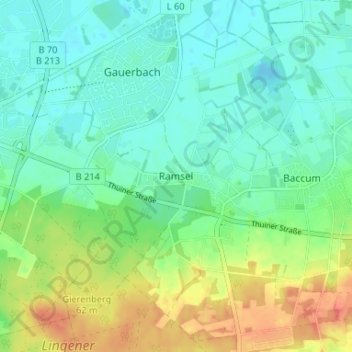 Topografische Karte Ramsel, Höhe, Relief