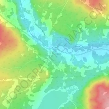Topografische Karte Zealand, Höhe, Relief