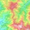 Topografische Karte Jablog, Höhe, Relief