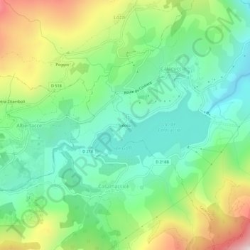 Topografische Karte Sidossi, Höhe, Relief