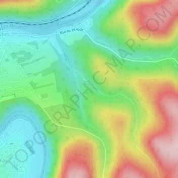Topografische Karte Pierre St Martin, Höhe, Relief