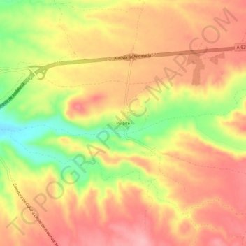 Topografische Karte Pulpite, Höhe, Relief