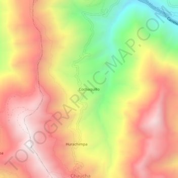 Topografische Karte Cochaquillo, Höhe, Relief