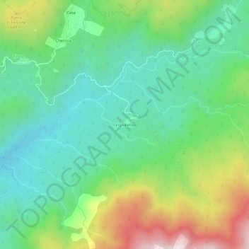 Topografische Karte Vignalella, Höhe, Relief