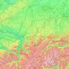 Topografische Karte Allgäu, Höhe, Relief