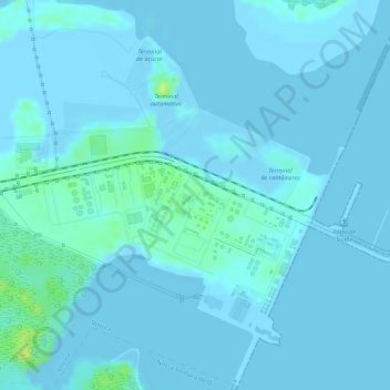 Topografische Karte Porto de Suape, Höhe, Relief