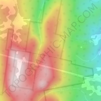 Topografische Karte Perrins Ridge, Höhe, Relief