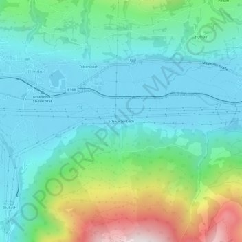 Topografische Karte Schwarzenbach, Höhe, Relief