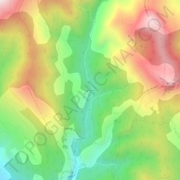 Topografische Karte Agnielles, Höhe, Relief