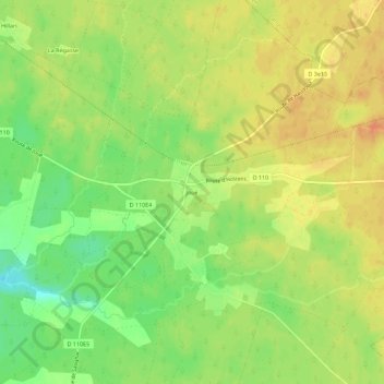 Topografische Karte Joué, Höhe, Relief