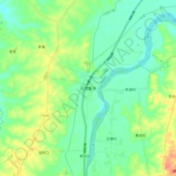 Topografische Karte 马堽集乡, Höhe, Relief