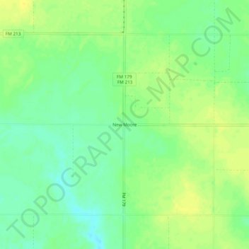 Topografische Karte New Moore, Höhe, Relief