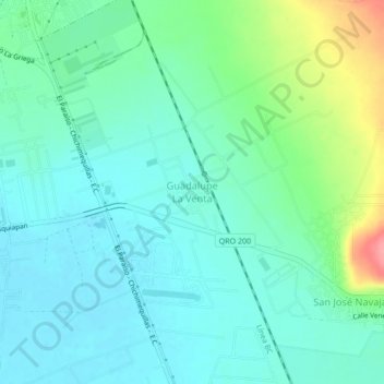 Topografische Karte Guadalupe La Venta, Höhe, Relief