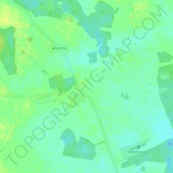 Topografische Karte Местаново, Höhe, Relief