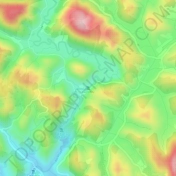 Topografische Karte Cachoeira, Höhe, Relief