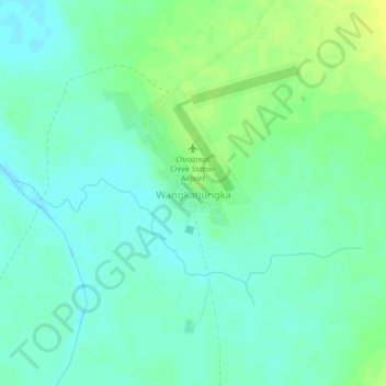 Topografische Karte Wangkatjungka, Höhe, Relief