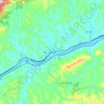 Topografische Karte Queluz, Höhe, Relief