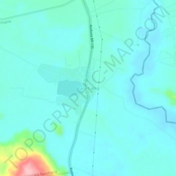 Topografische Karte Rancharia, Höhe, Relief