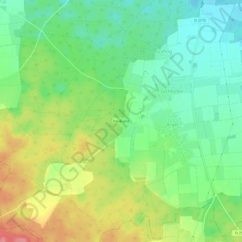 Topografische Karte Am Brand, Höhe, Relief