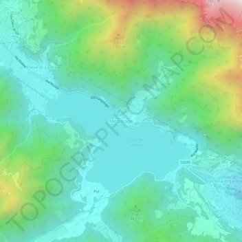 Topografische Karte Mezzolago, Höhe, Relief