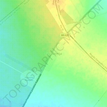 Topografische Karte Cova Donga, Höhe, Relief