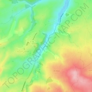Topografische Karte La Cité, Höhe, Relief