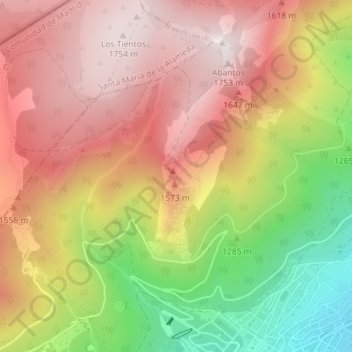 Topografische Karte Portacho, Höhe, Relief