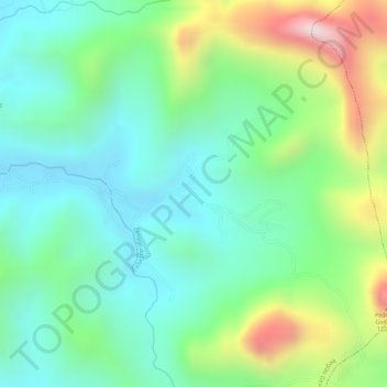 Topografische Karte Córrego do Bom Sucesso, Höhe, Relief