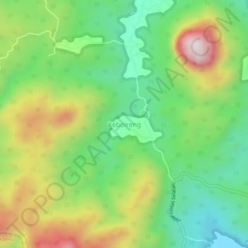 Topografische Karte Keboireng, Höhe, Relief