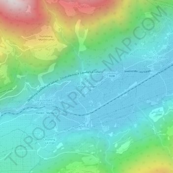 Topografische Karte Galsaun, Höhe, Relief