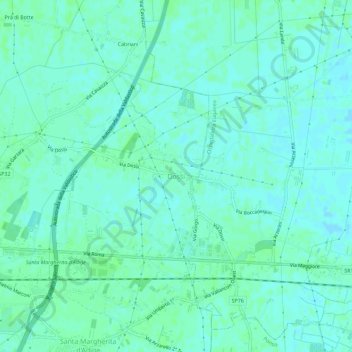 Topografische Karte Dossi, Höhe, Relief