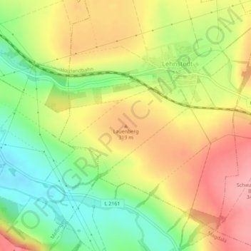 Topografische Karte Lauenberg, Höhe, Relief