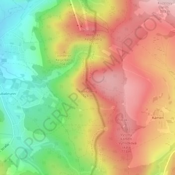 Topografische Karte Moritzberg, Höhe, Relief