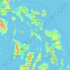 Topografische Karte Masbate, Höhe, Relief
