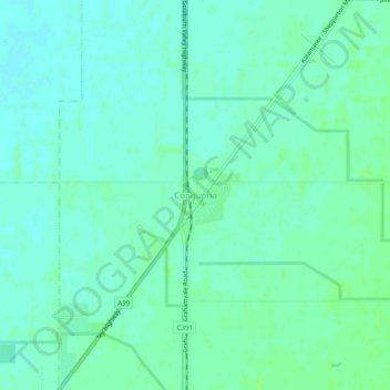 Topografische Karte Congupna, Höhe, Relief