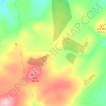 Topografische Karte Ythanwells, Höhe, Relief