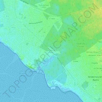 Topografische Karte Hameau de Paco, Höhe, Relief