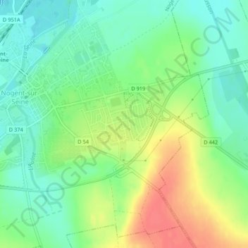 Topografische Karte Le Cardinal, Höhe, Relief