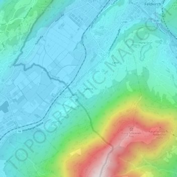 Topografische Karte Gallmist, Höhe, Relief